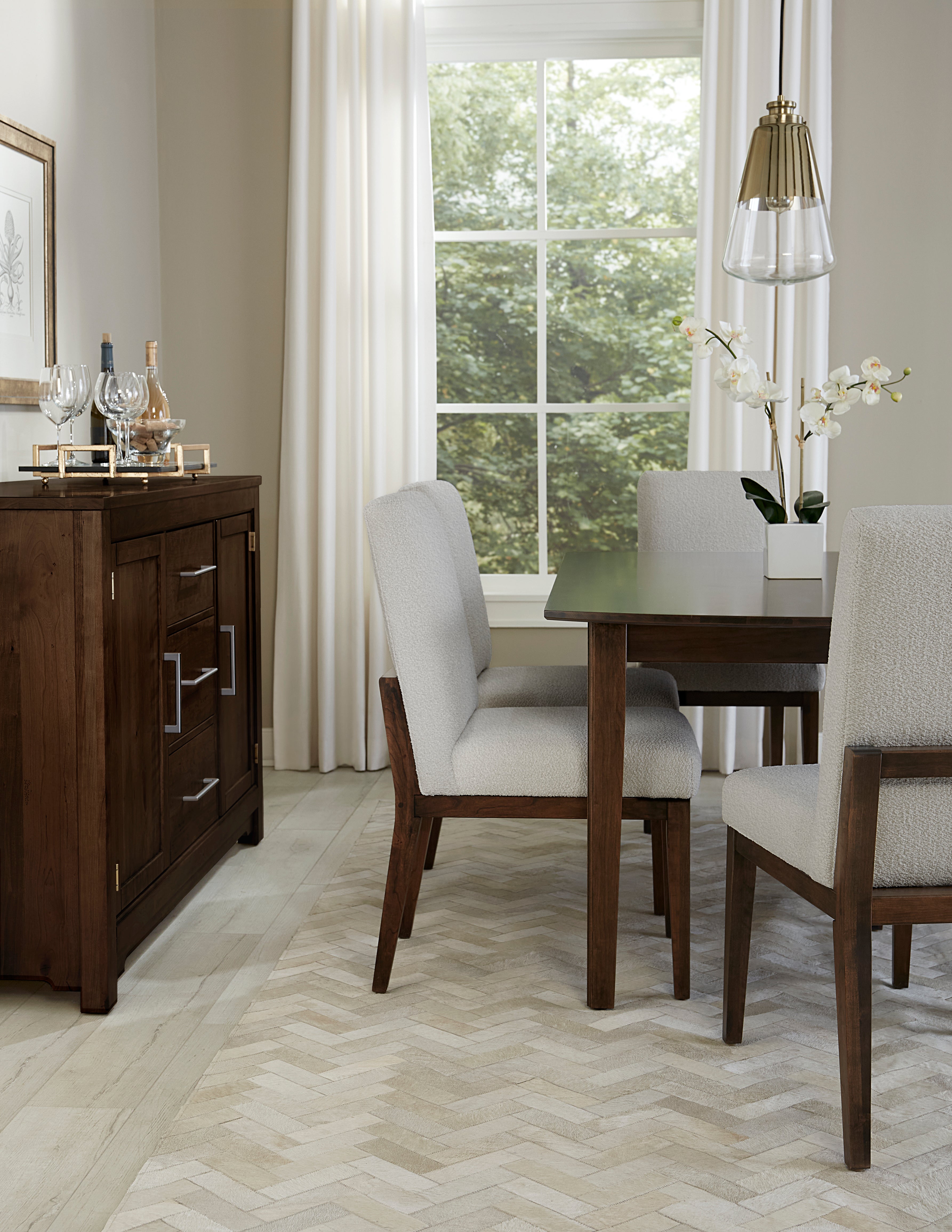 Artisan & Post Crafted Cherry Uph Side Chair Oatmeal Fabric