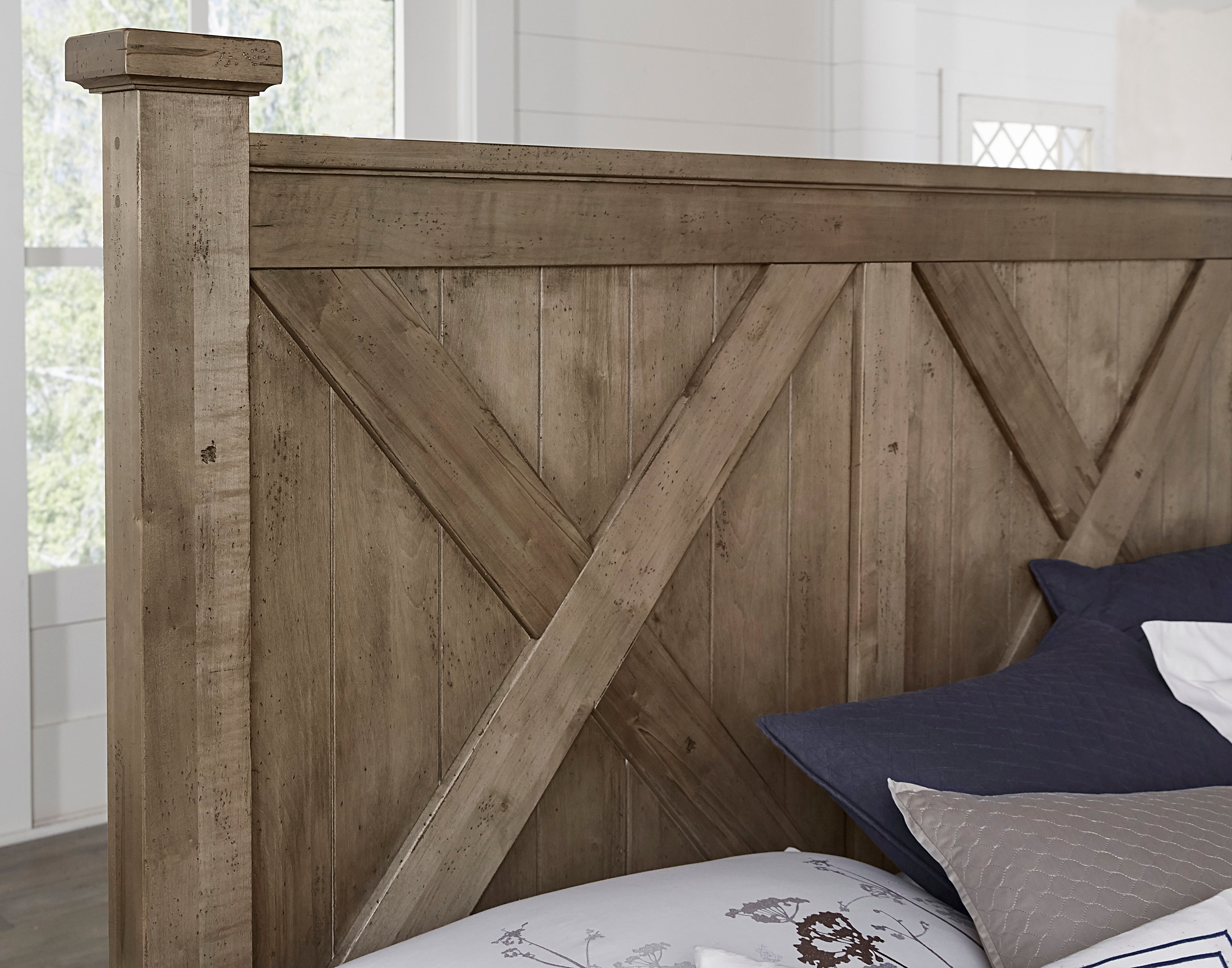 Artisan & Post Cool Rustic X Bed with Footboard Storage