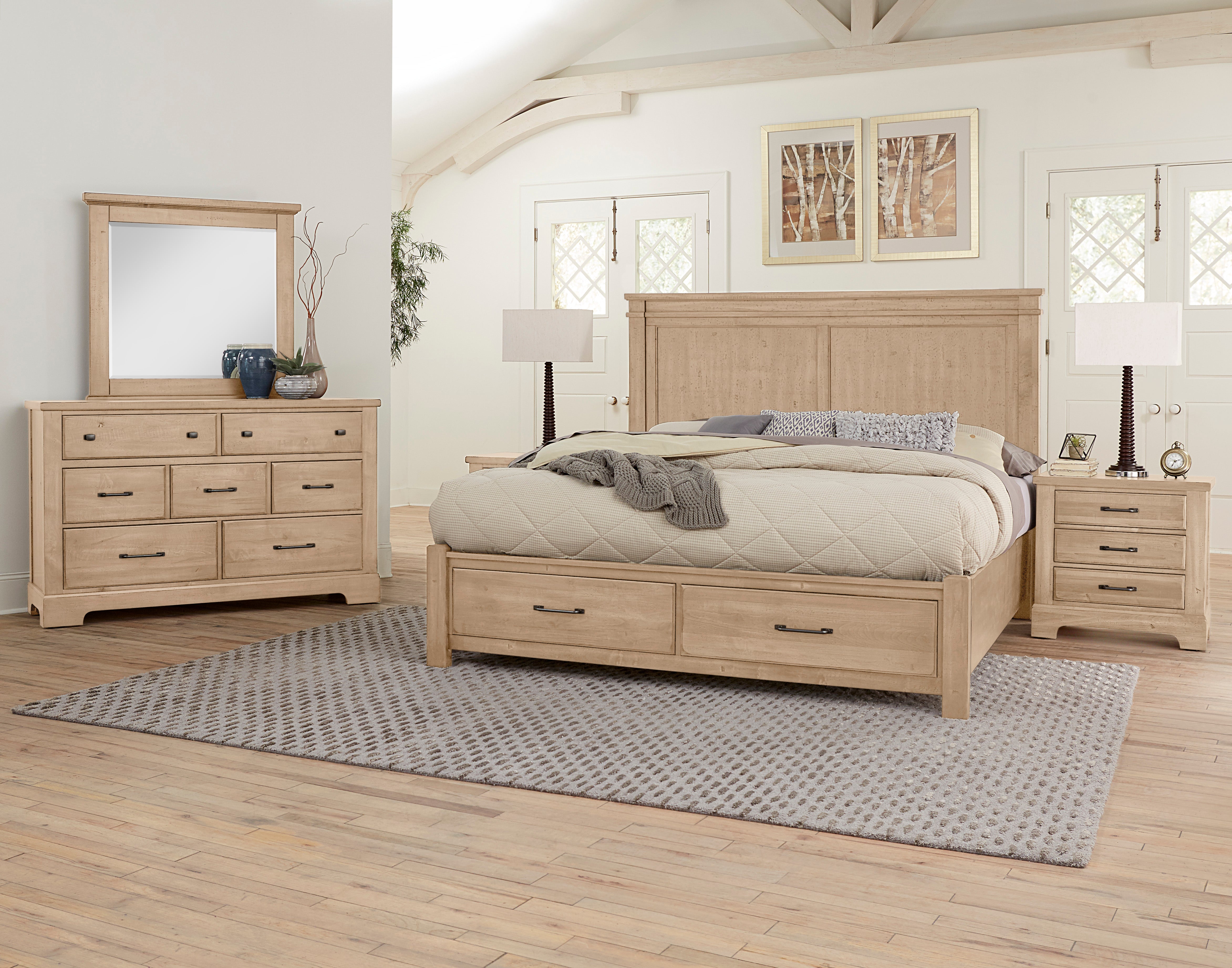 Artisan & Post Cool Rustic Mansion Bed with Footboard Storage