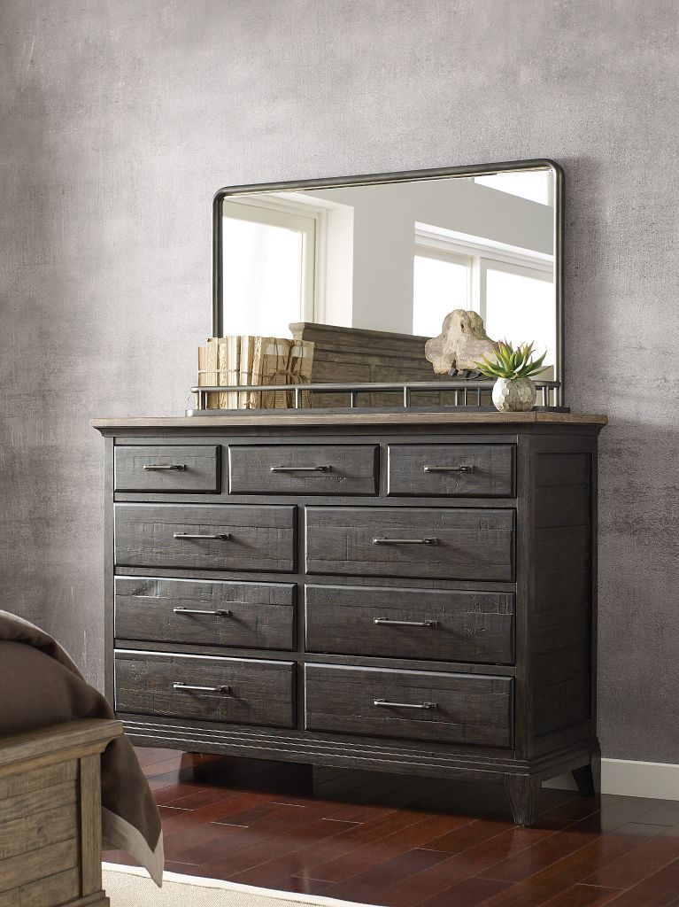 Kincaid Furniture Plank Road Westwood Landscape Mirror in Charcoal