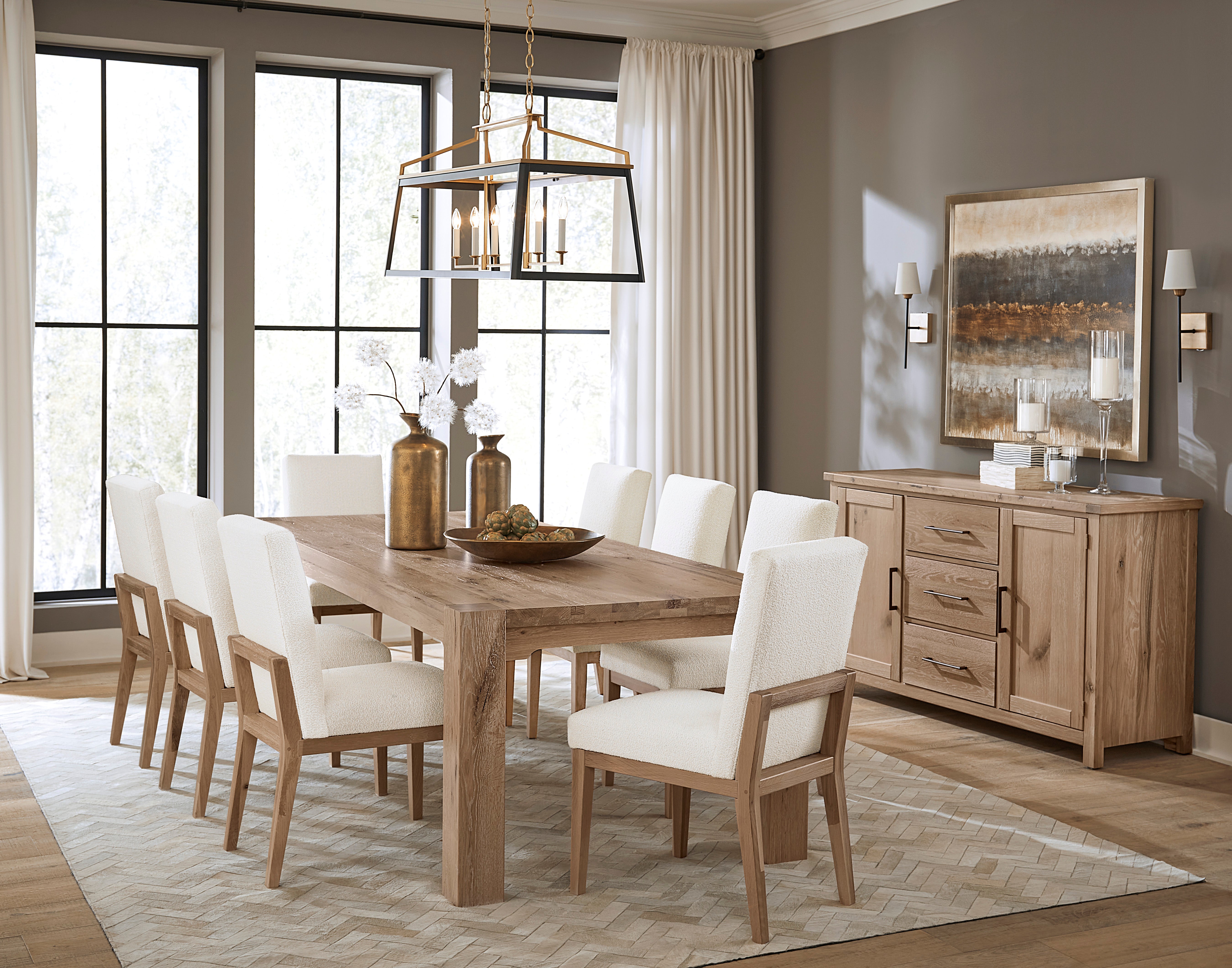 Artisan & Post Dovetail Uph Side Chair White Fabric