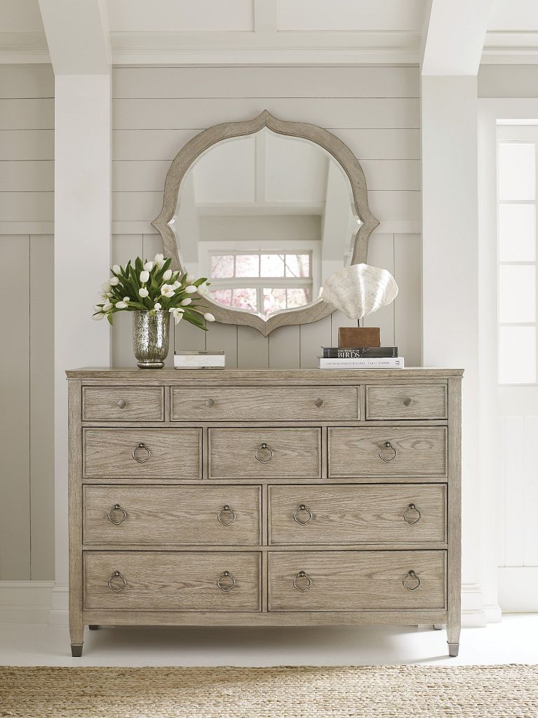 American Drew Vista Durant Accent Mirror in Oyster