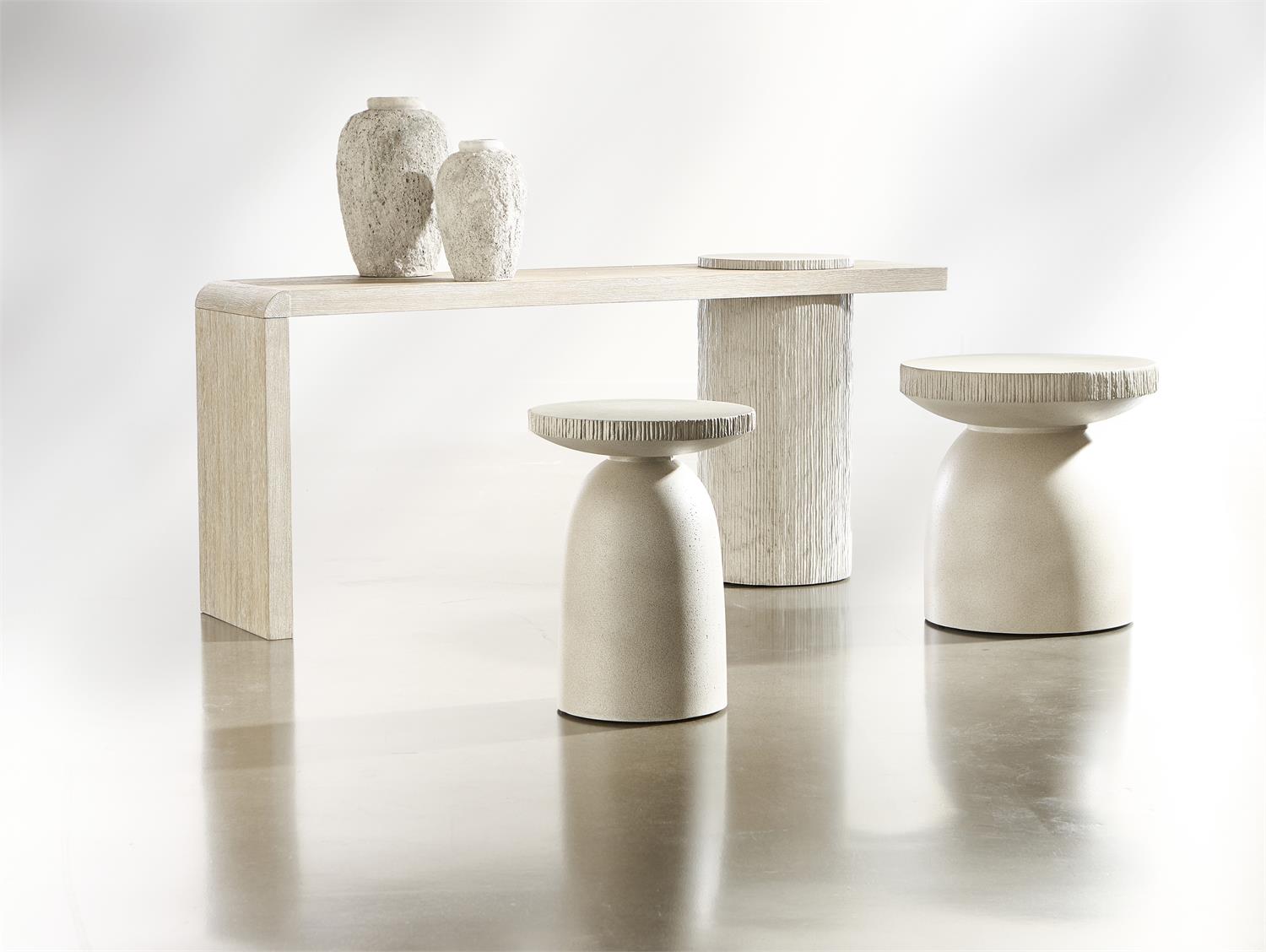 Bernhardt Furniture Antibes End Table in Pewter
