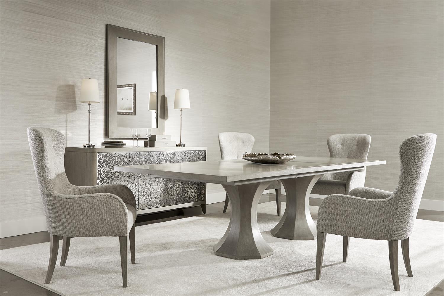 Bernhardt Furniture Cornelia Dining Arm Chair in Nebbia