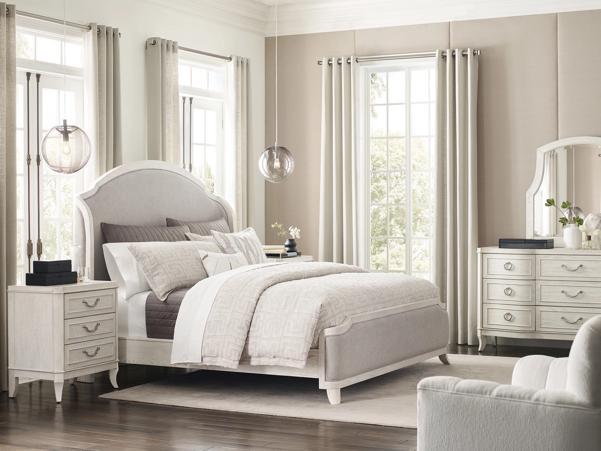 American Drew Harmony Emelie Nightstand in Eggshell