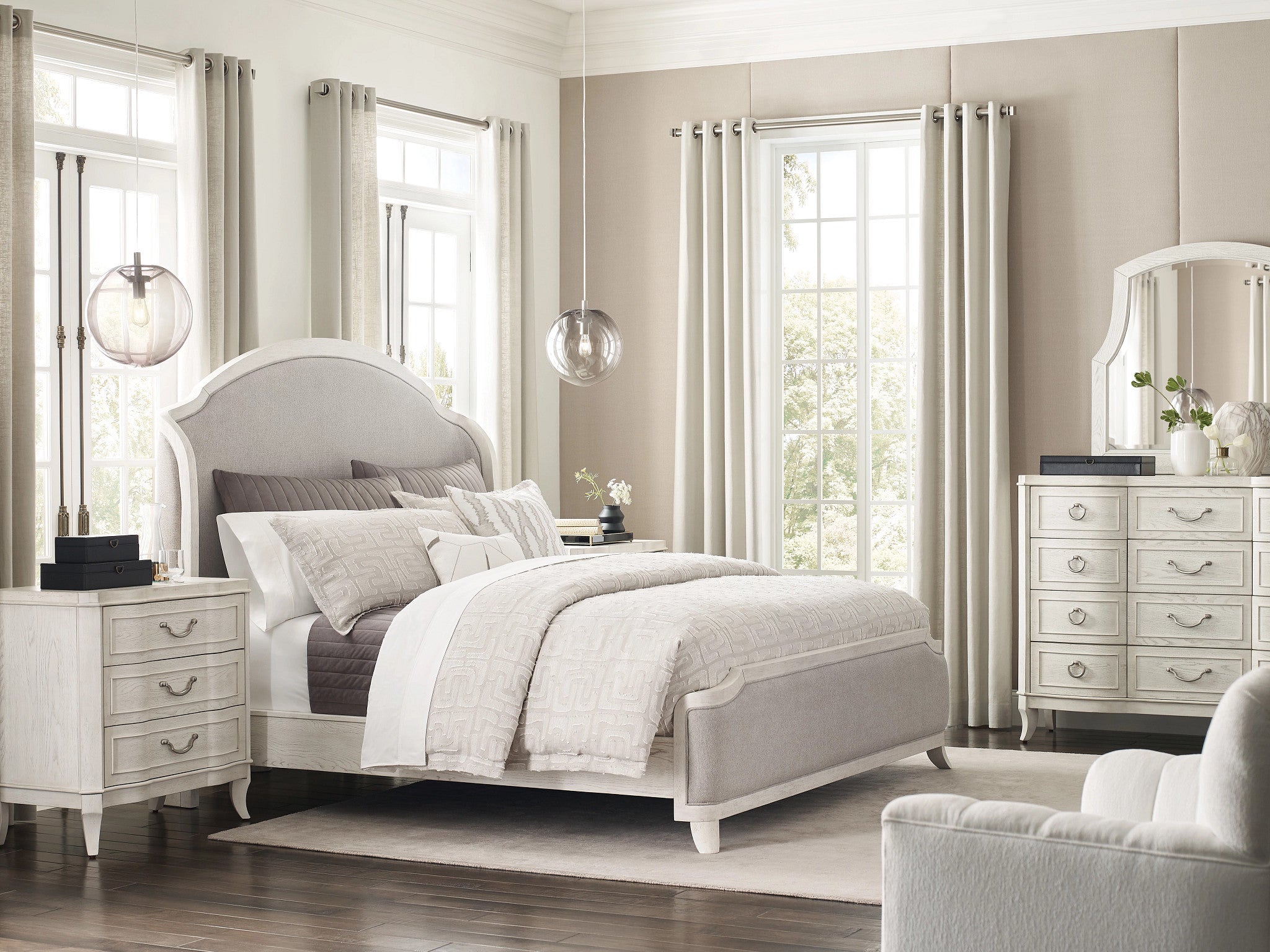 American Drew Harmony Angeline Bedside Chest in Eggshell