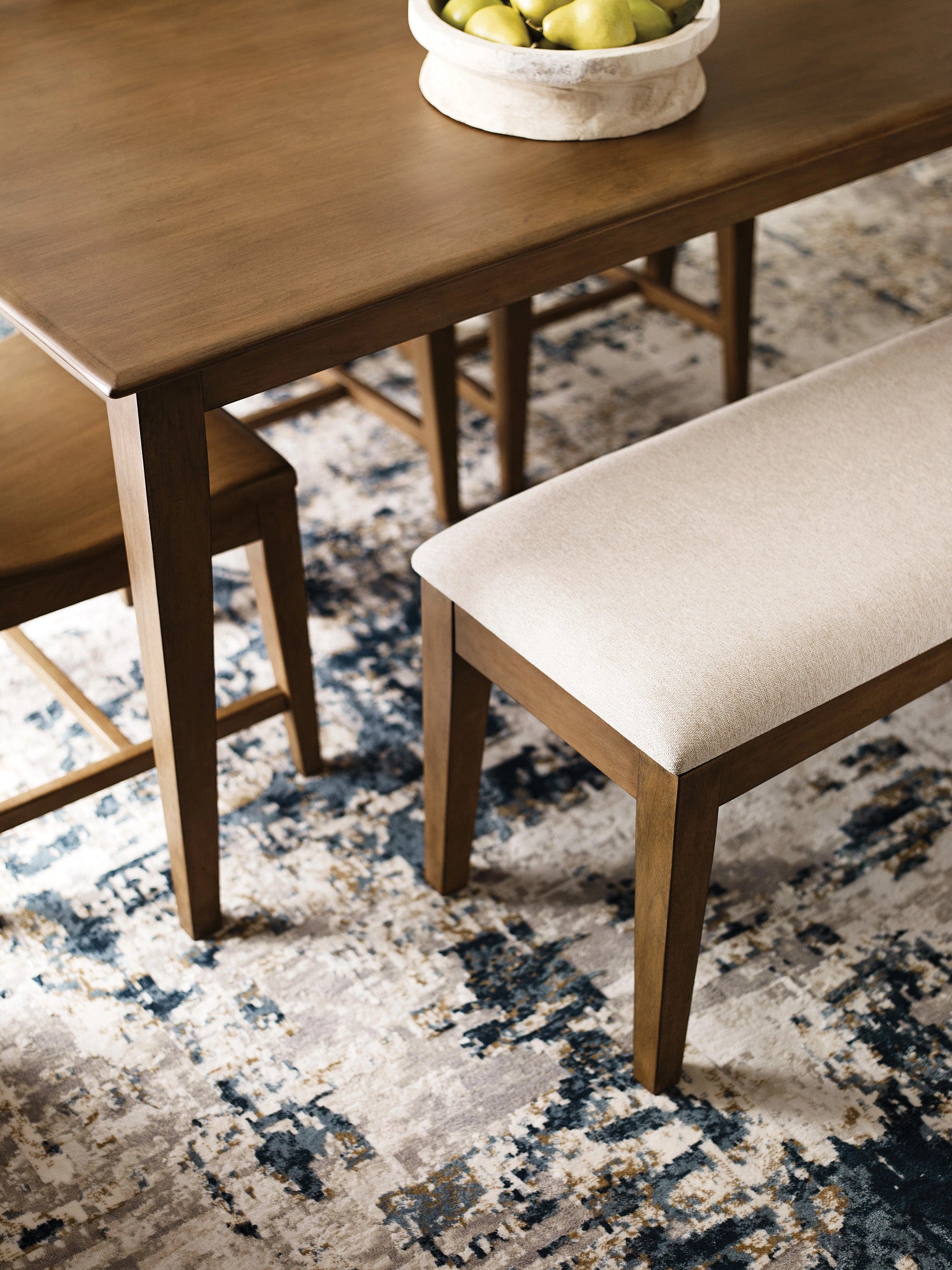 Kincaid Furniture Kafe Upholstered Dining Bench in Cappuccino