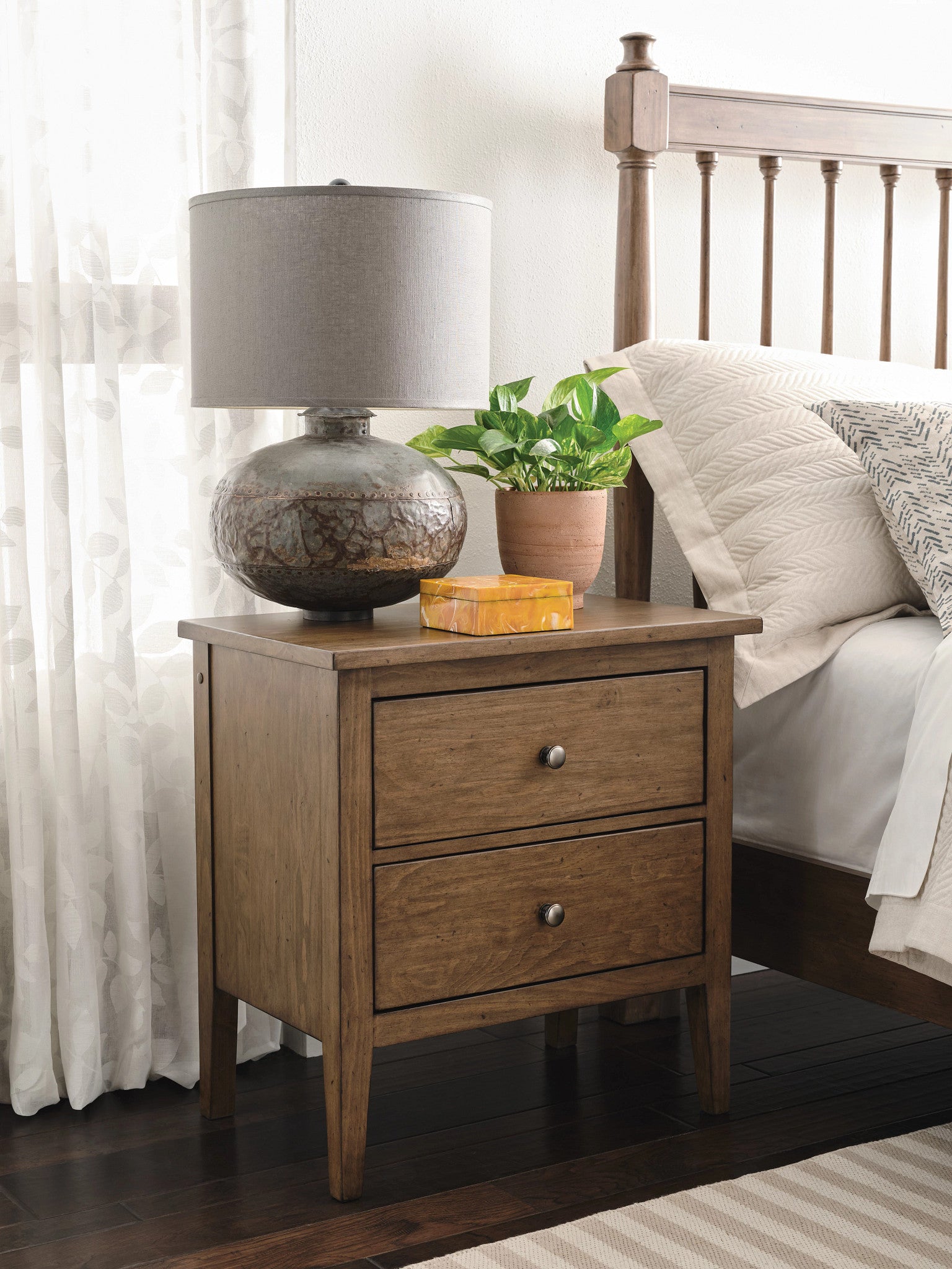 Kincaid Furniture Arbor Glenwood Nightstand in Bark