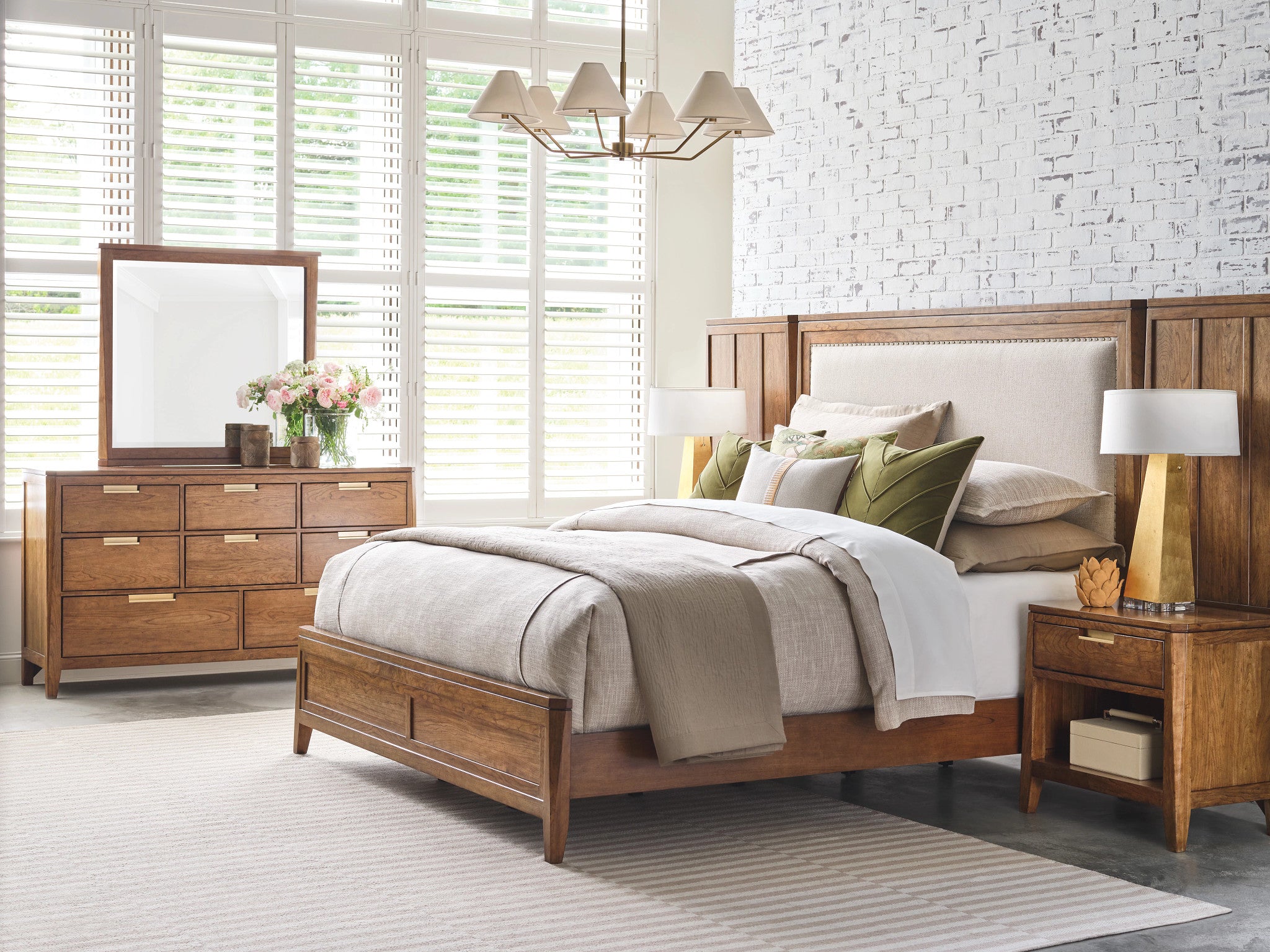 Kincaid Furniture Aspire Affinity Upholstered Bed in Aspire Cherry