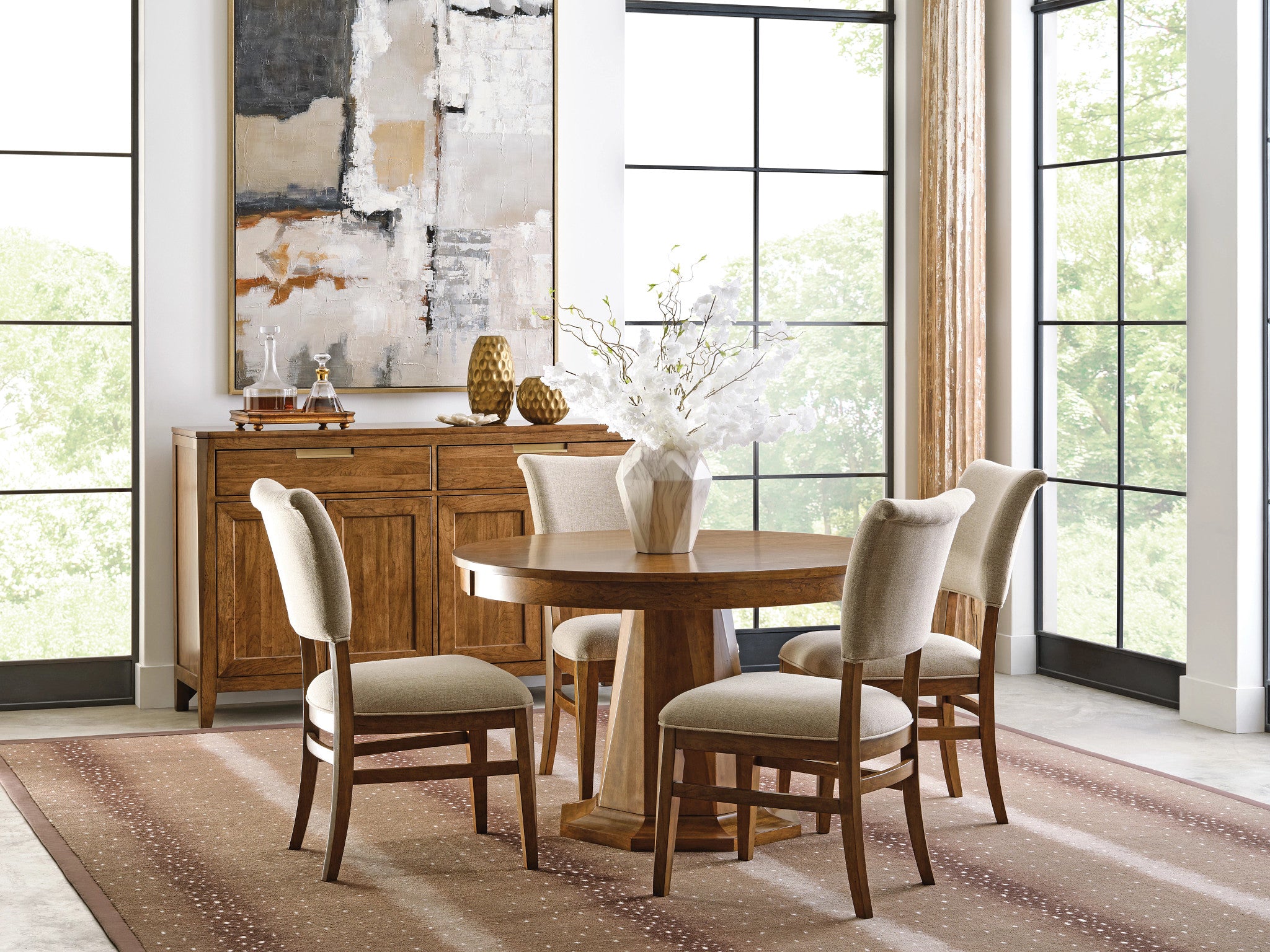 Kincaid Furniture Aspire Contour Upholstered Side Chair in Aspire Cherry