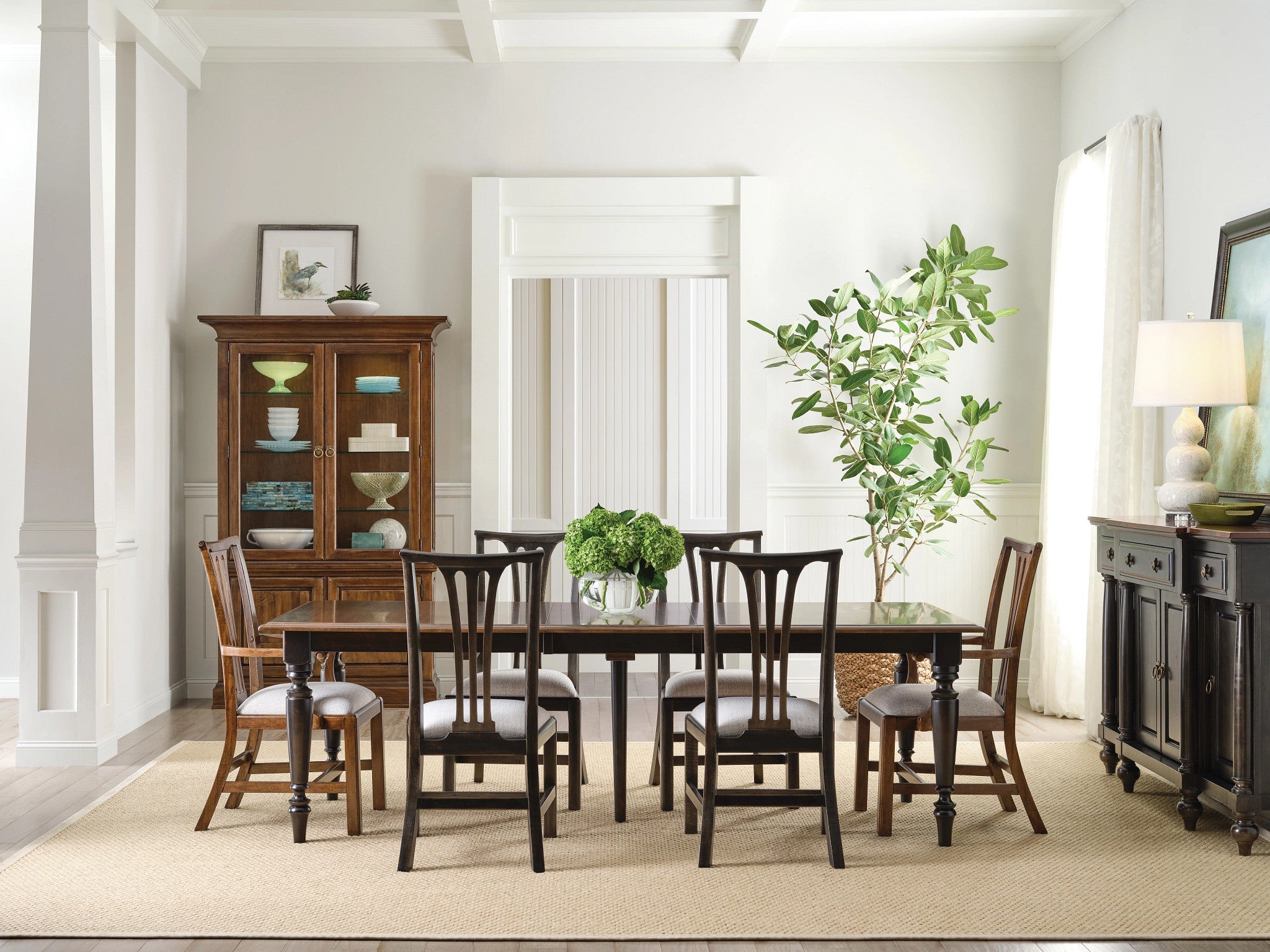 Kincaid Furniture Bridgetown Fitts Arm Chair in Heritage Maple