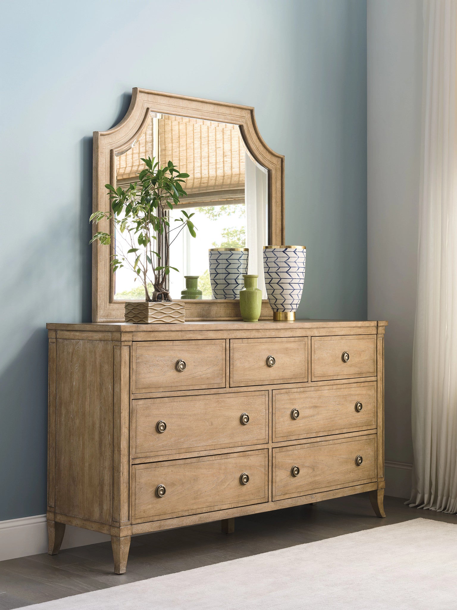 American Drew Chastain Mirror in Caramel