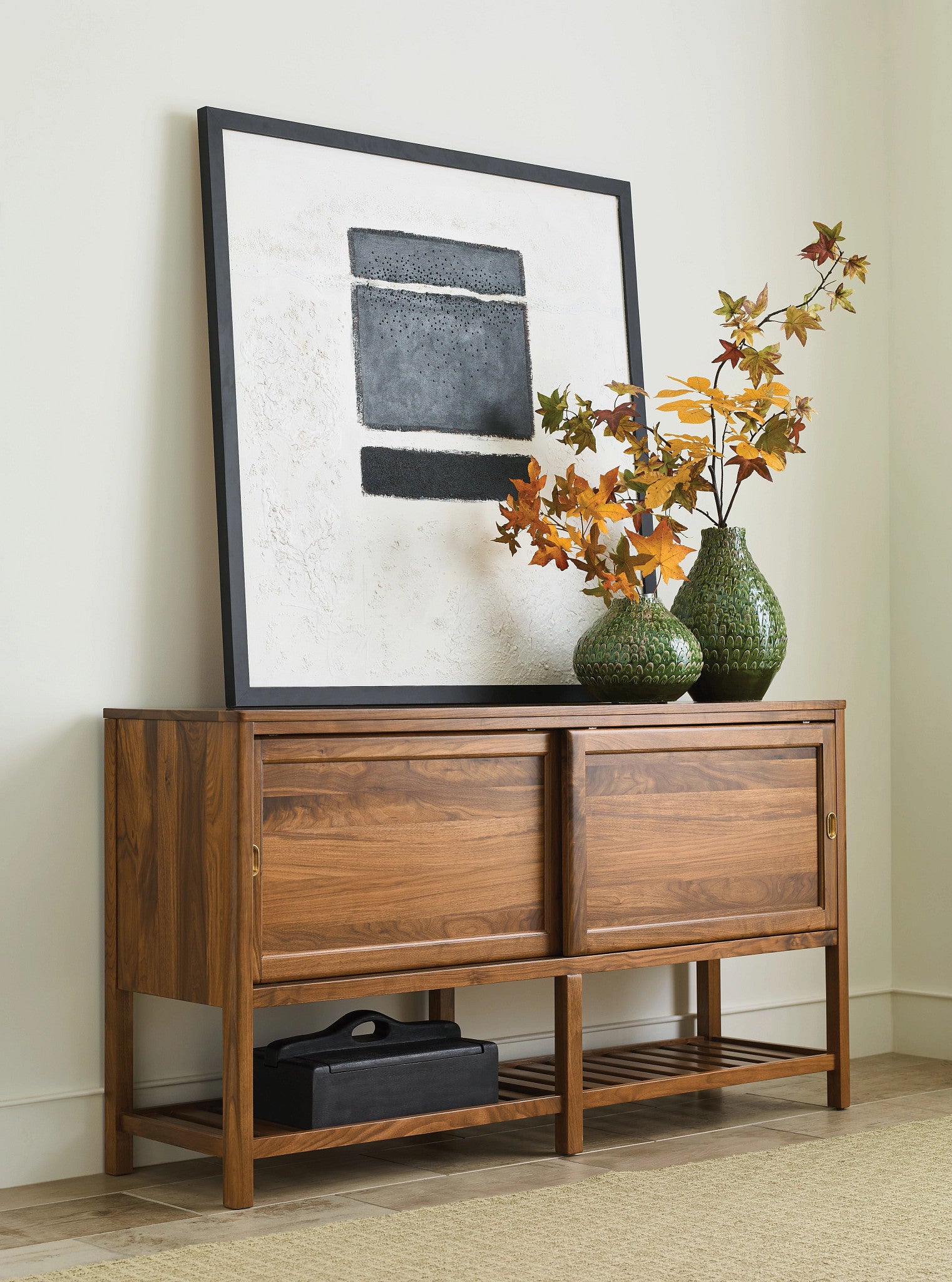 Kincaid Furniture Monogram Walnut Roanoke Display Buffet in Walnut