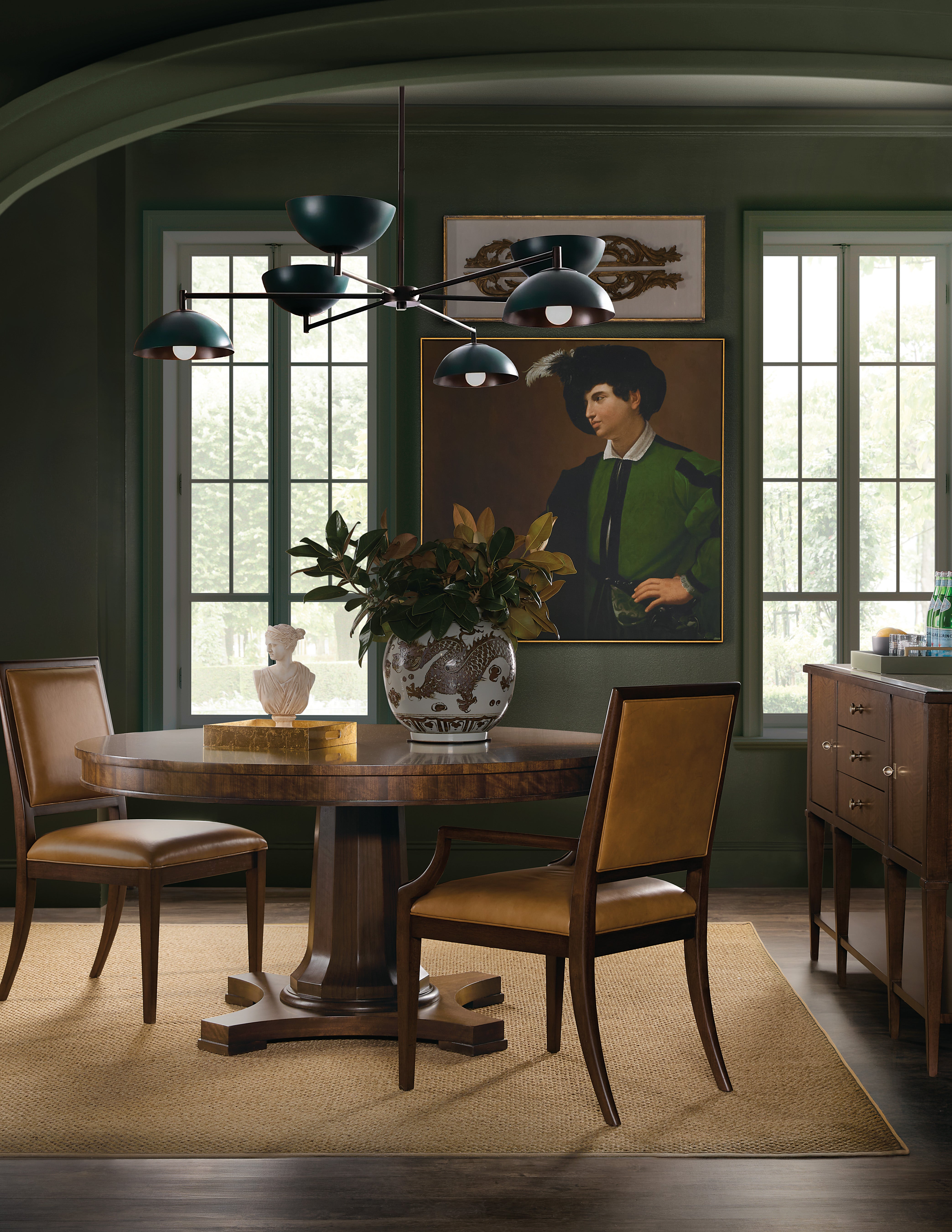 Hooker Furniture Archives leather Side Chair