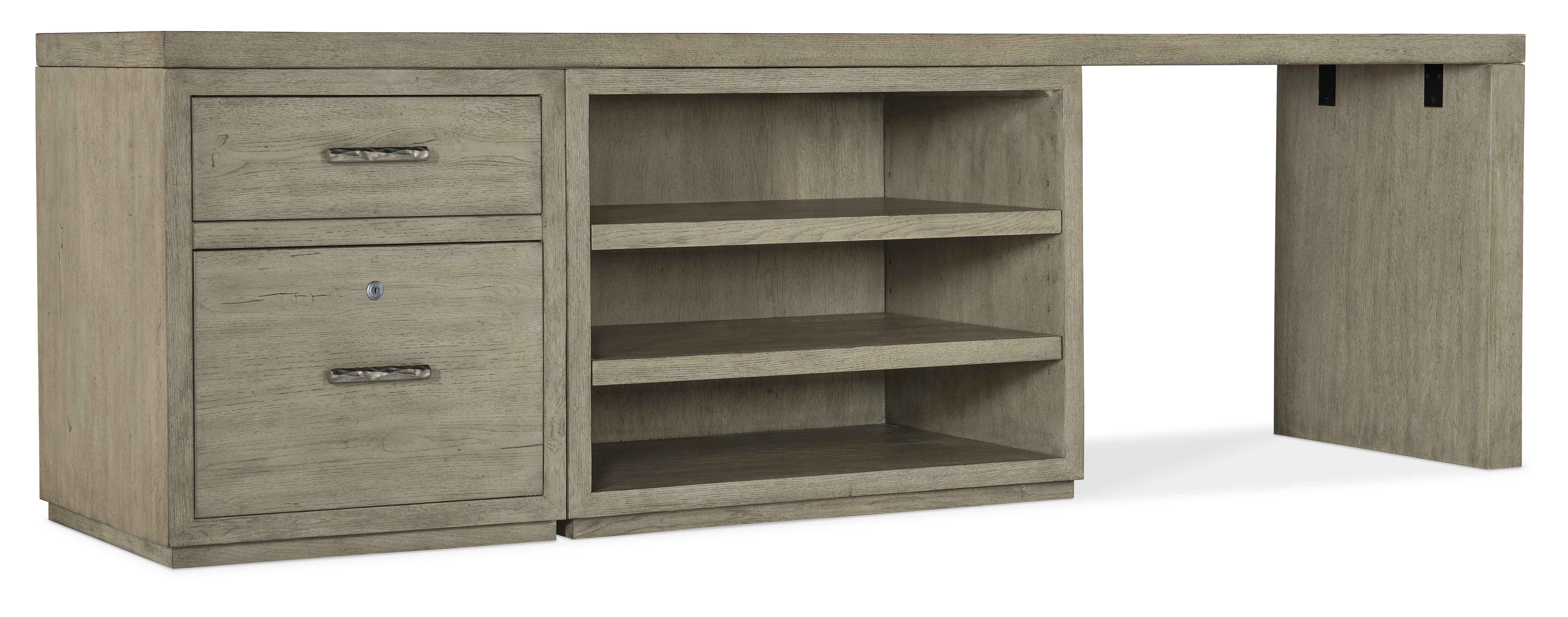 Hooker Furniture Linville Falls 96" Desk with File and Open Desk Cabinet