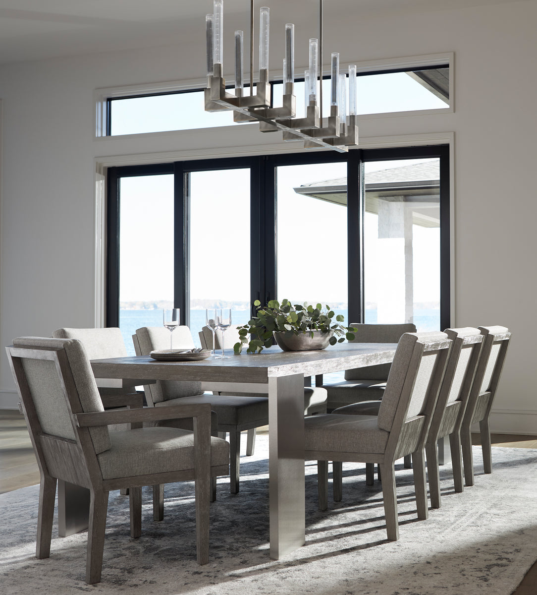 Bernhardt Furniture Foundations Arm Chair in Light Shale