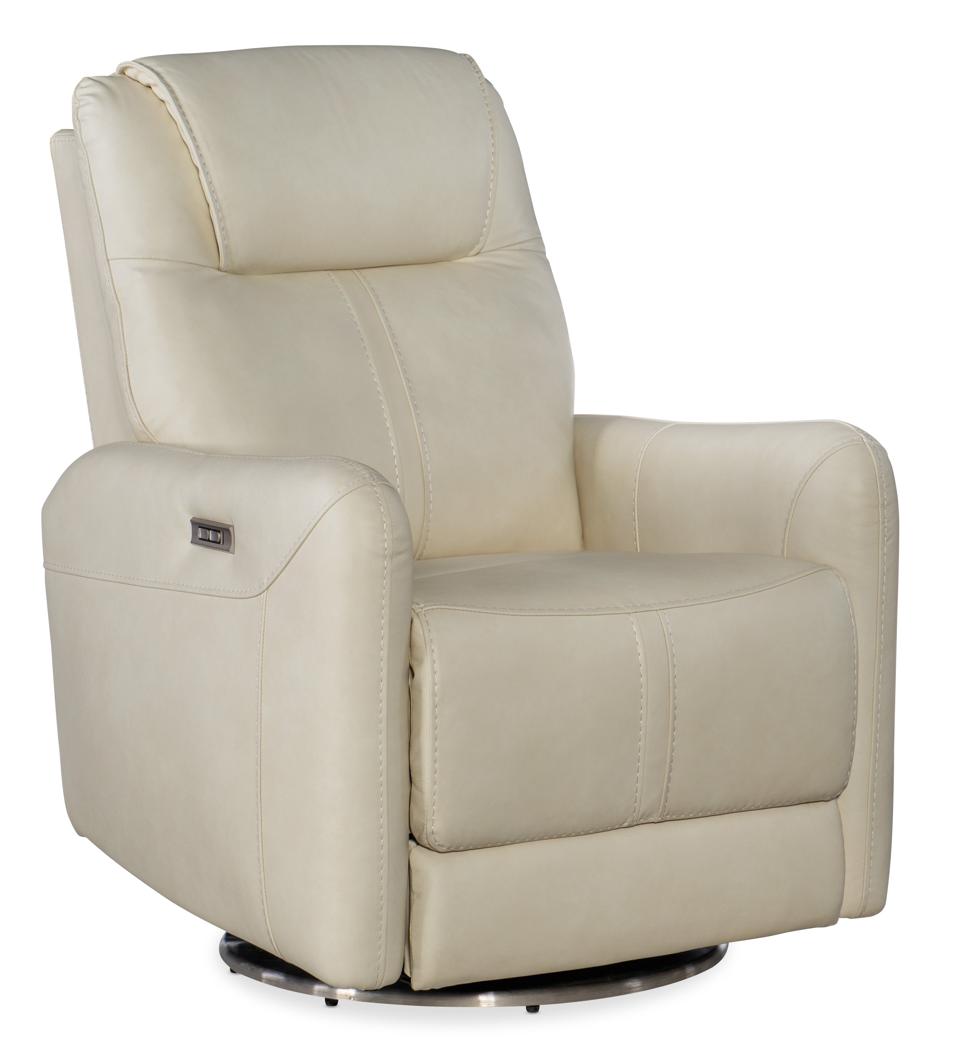 Hooker Furniture Steffen Swivel Power Recliner with Power Headrest in Beige