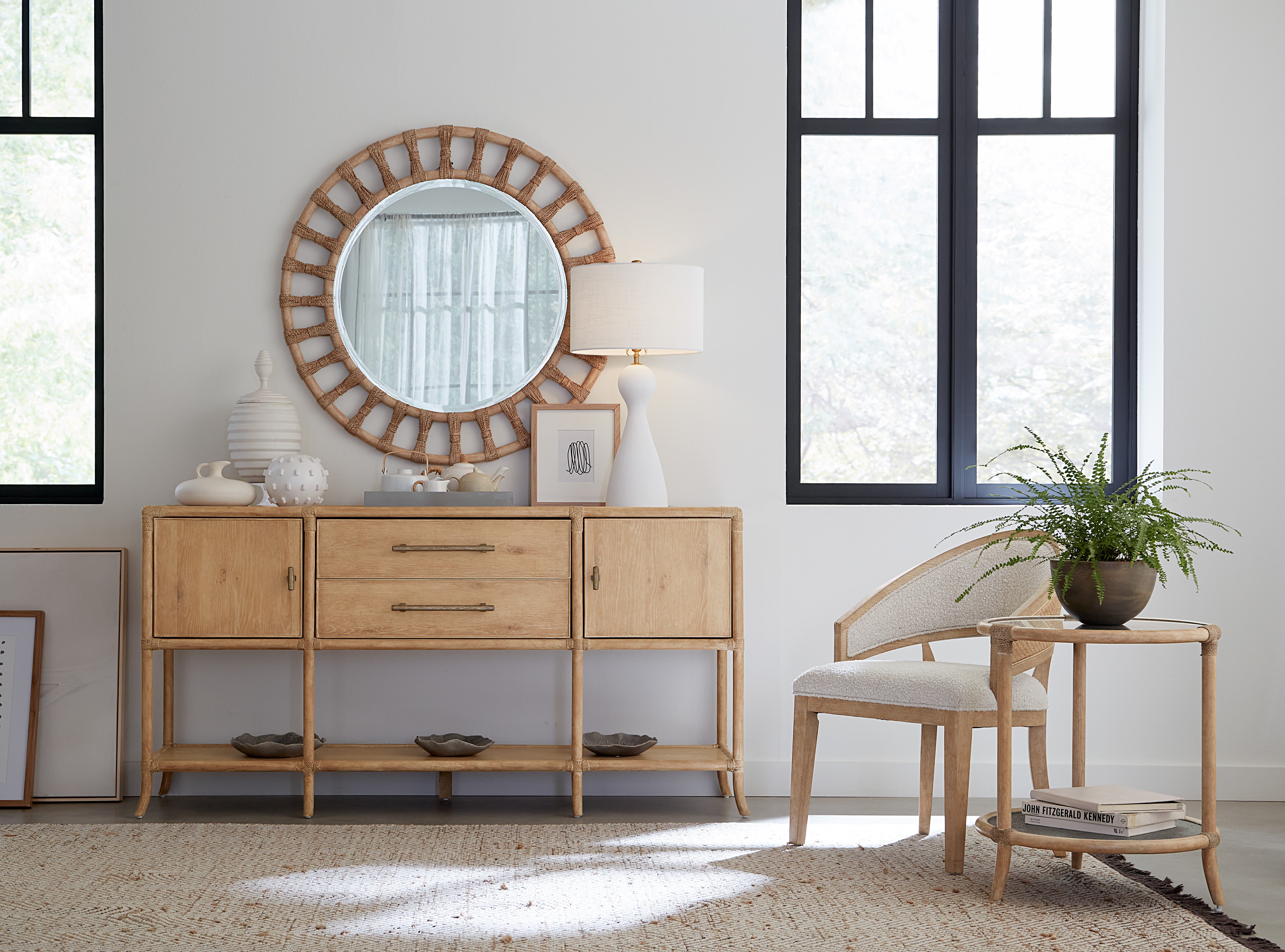 Hooker Furniture Retreat Pole Rattan Sideboard