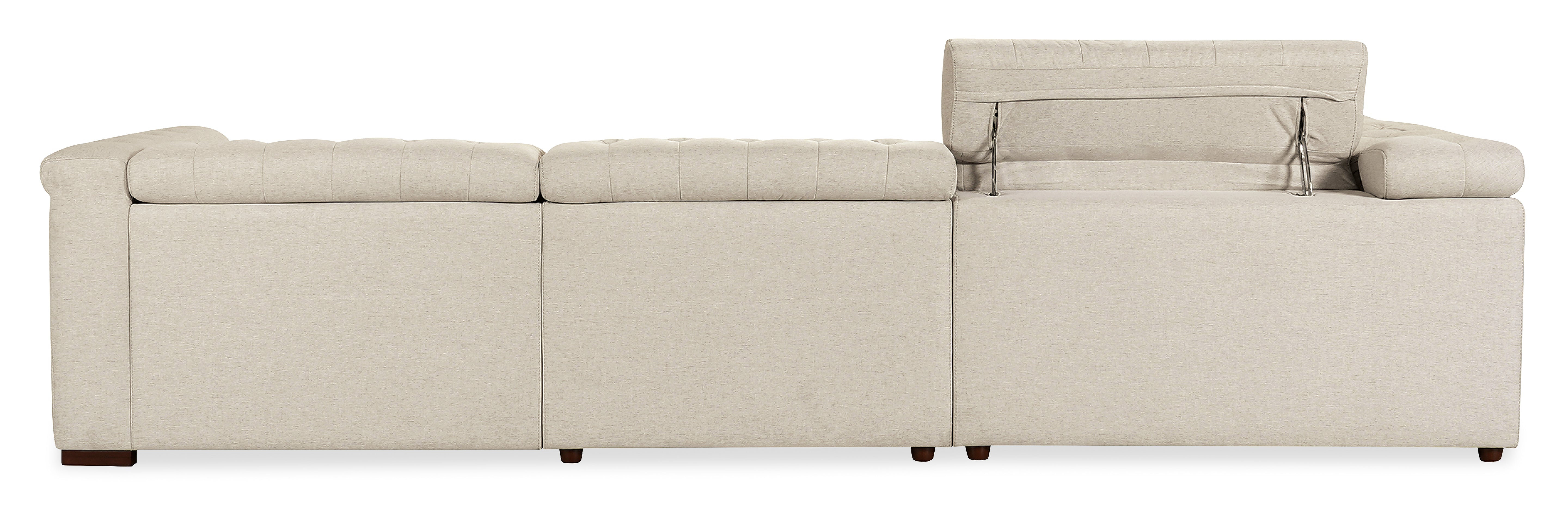 Hooker Furniture Savion Deux 5 Seat Sectional with Three Power Recliners and Six Power Headrests in Beige