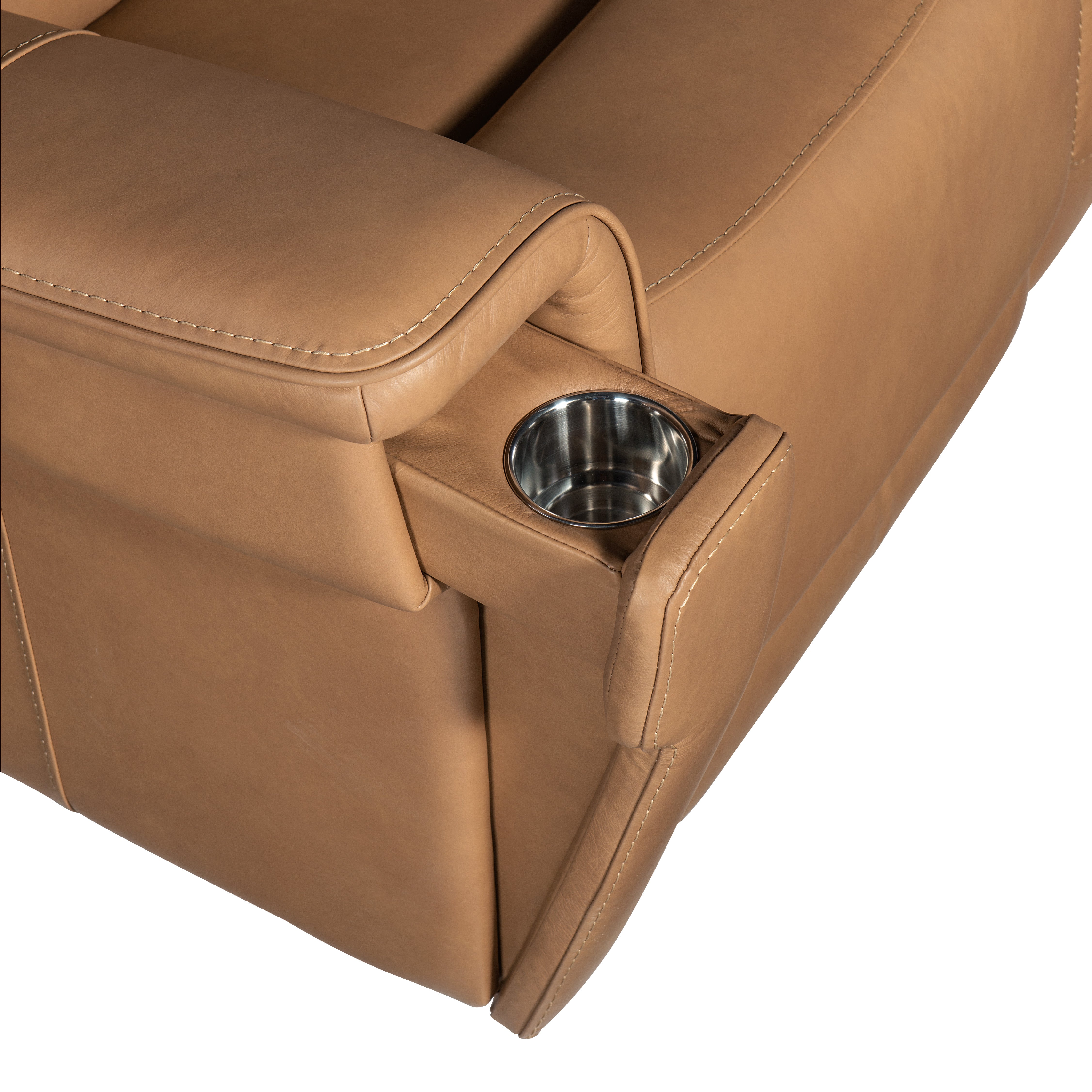 Hooker Furniture Lyra Zero Gravity Power Sofa with Power Headrest and Lumbar in Light Brown