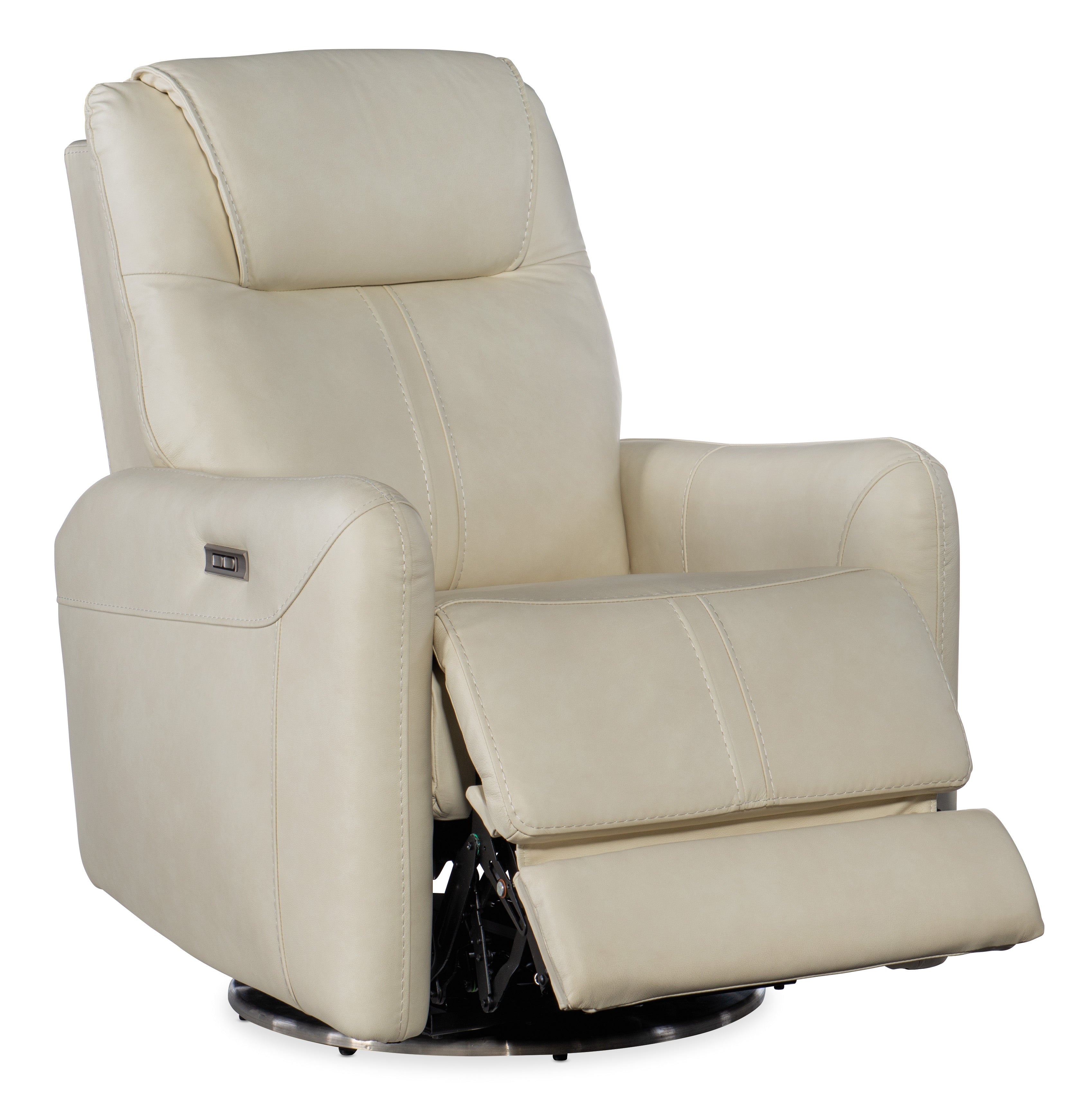 Hooker Furniture Steffen Swivel Power Recliner with Power Headrest in Beige