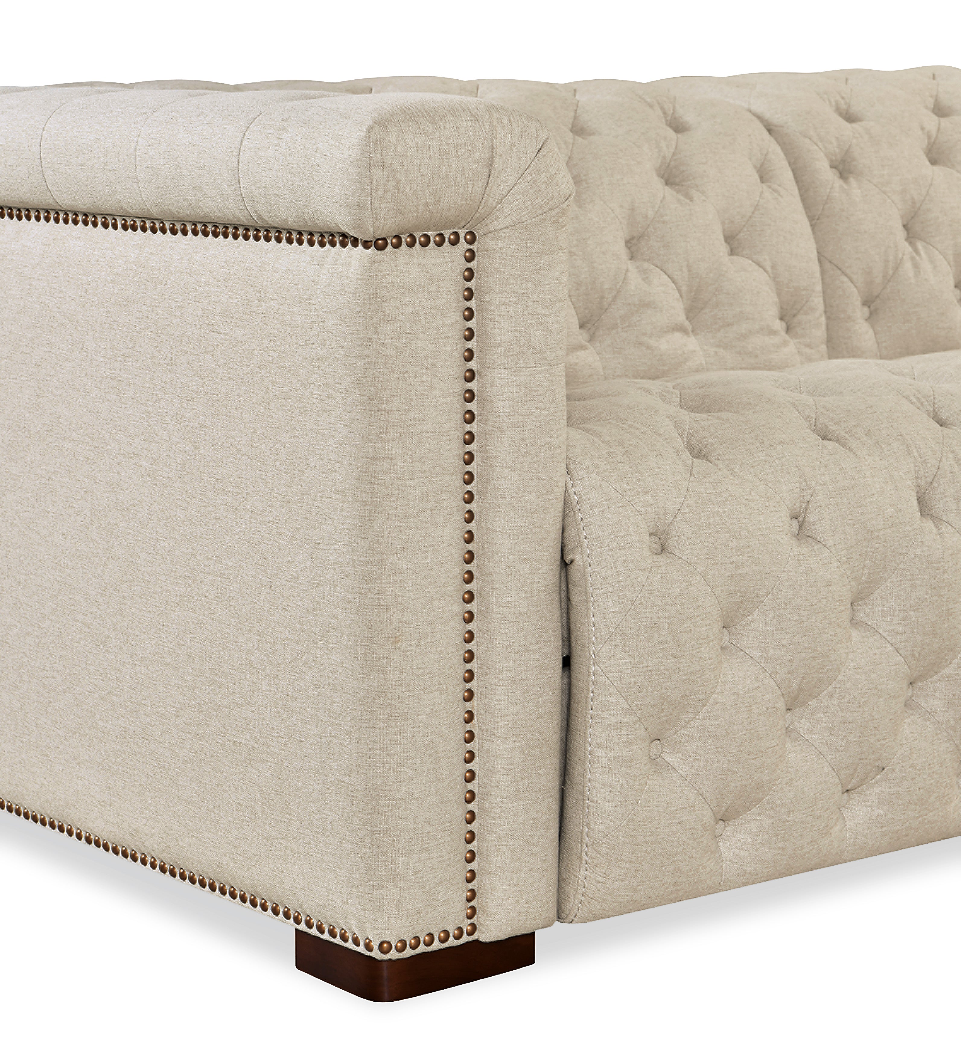 Hooker Furniture Savion Deux 6 Seat Sectional with Three Power Recliners and Seven Power Headrests in Beige
