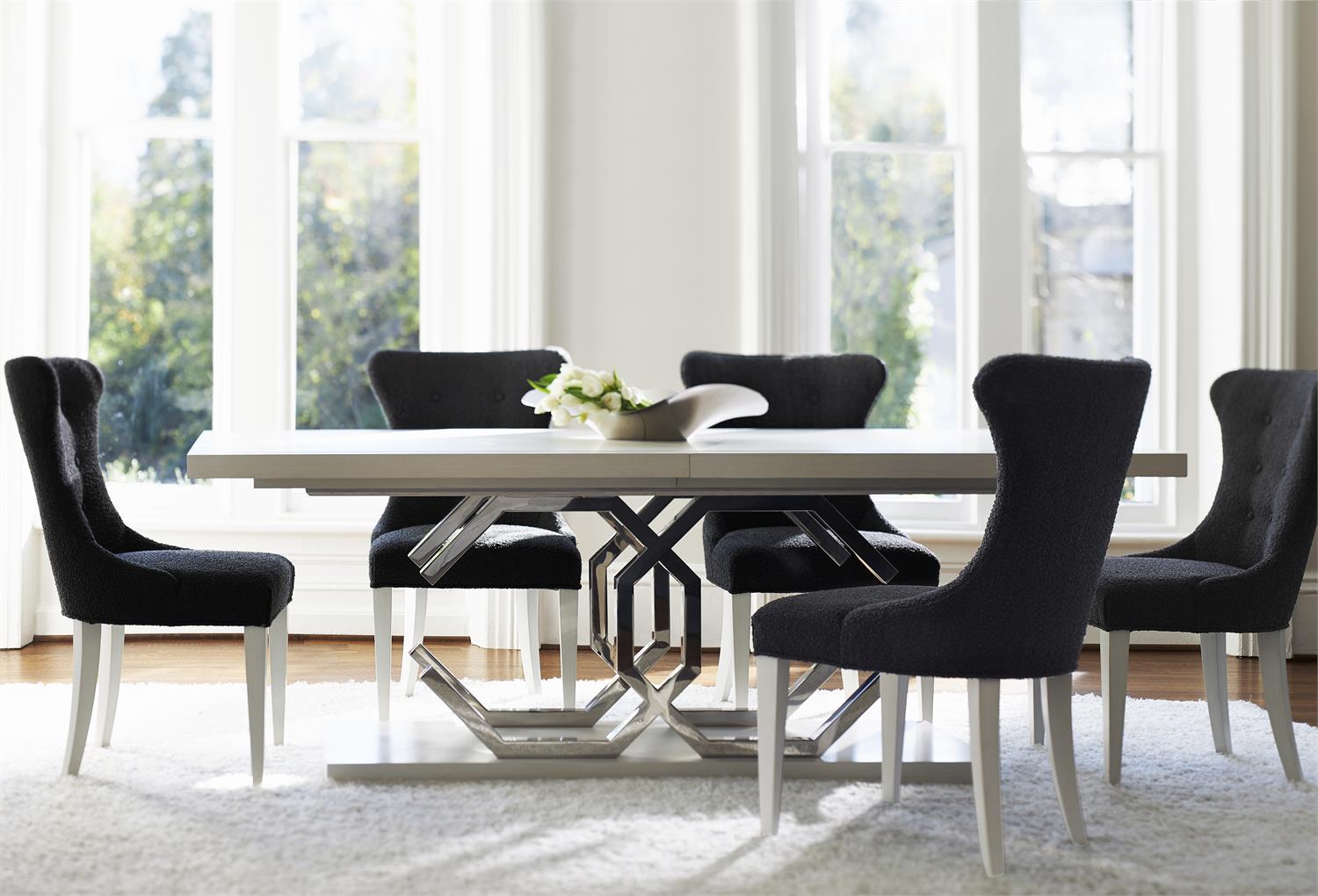 Bernhardt Furniture Silhouette Side Chair in Onyx