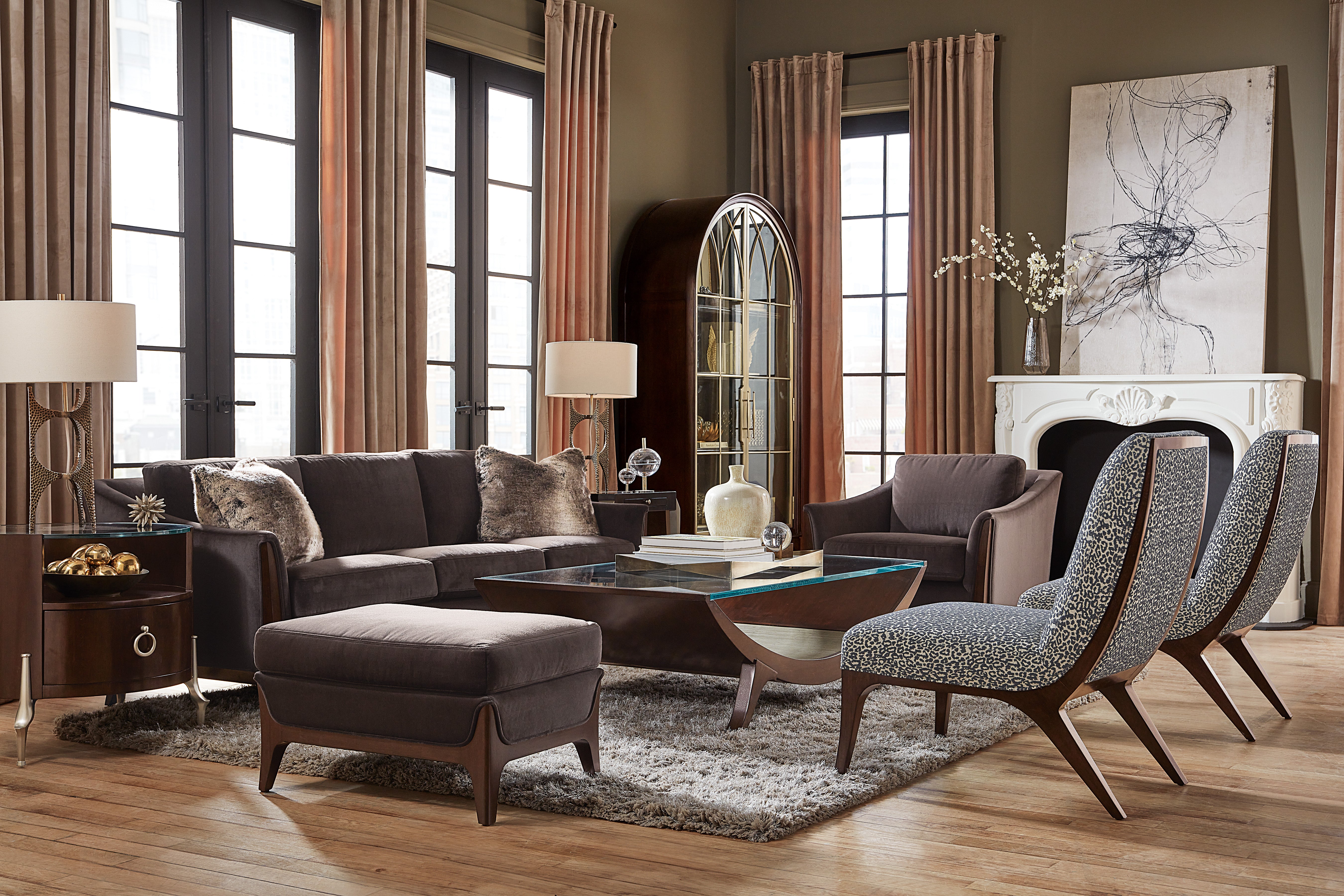 Hooker Furniture Sophia Sofa in Brown