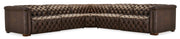 Hooker Furniture Savion Deux 5 Seat Sectional with Three Power Recliners and Six Power Headrests in Brown
