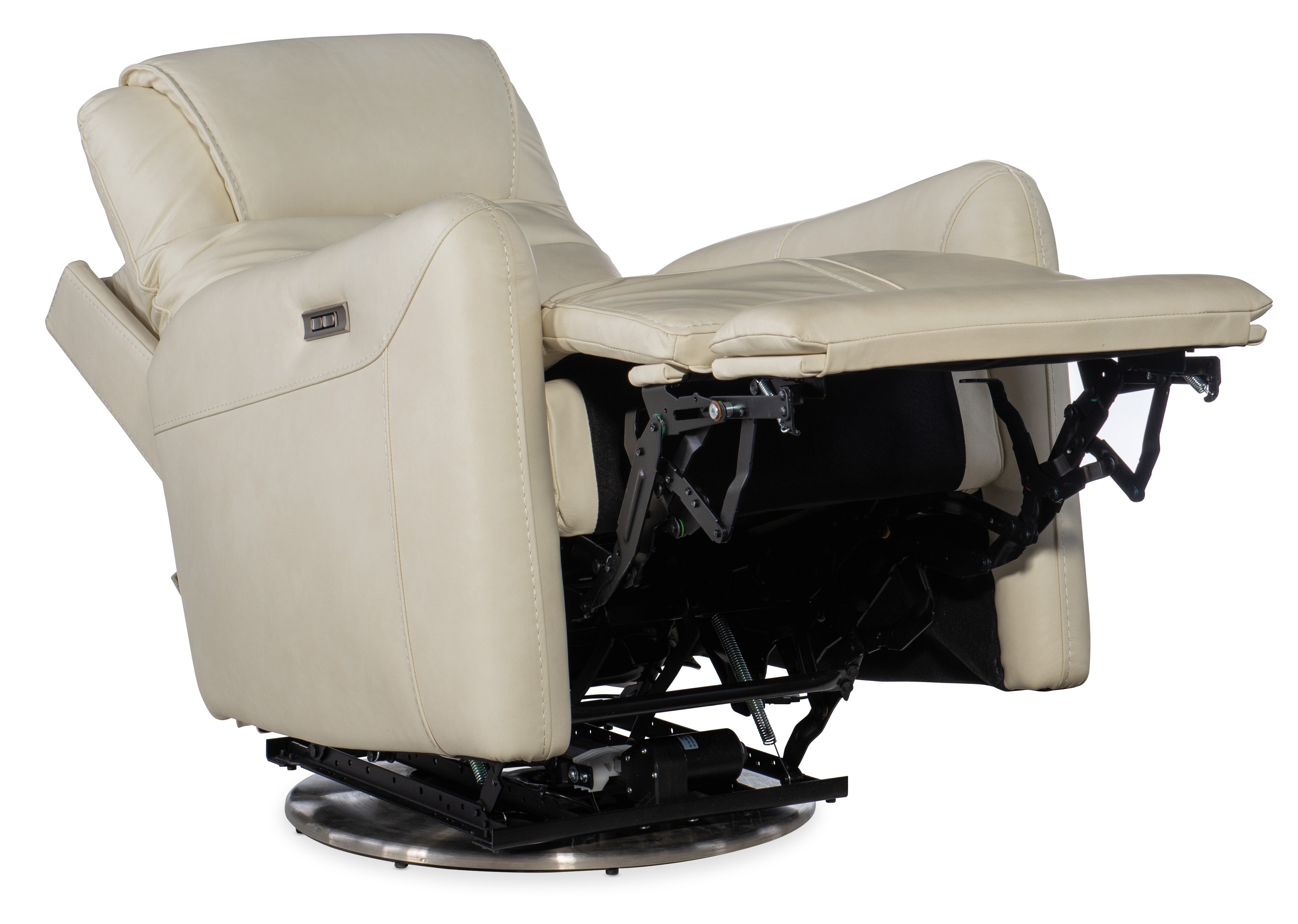 Hooker Furniture Steffen Swivel Power Recliner with Power Headrest in Beige