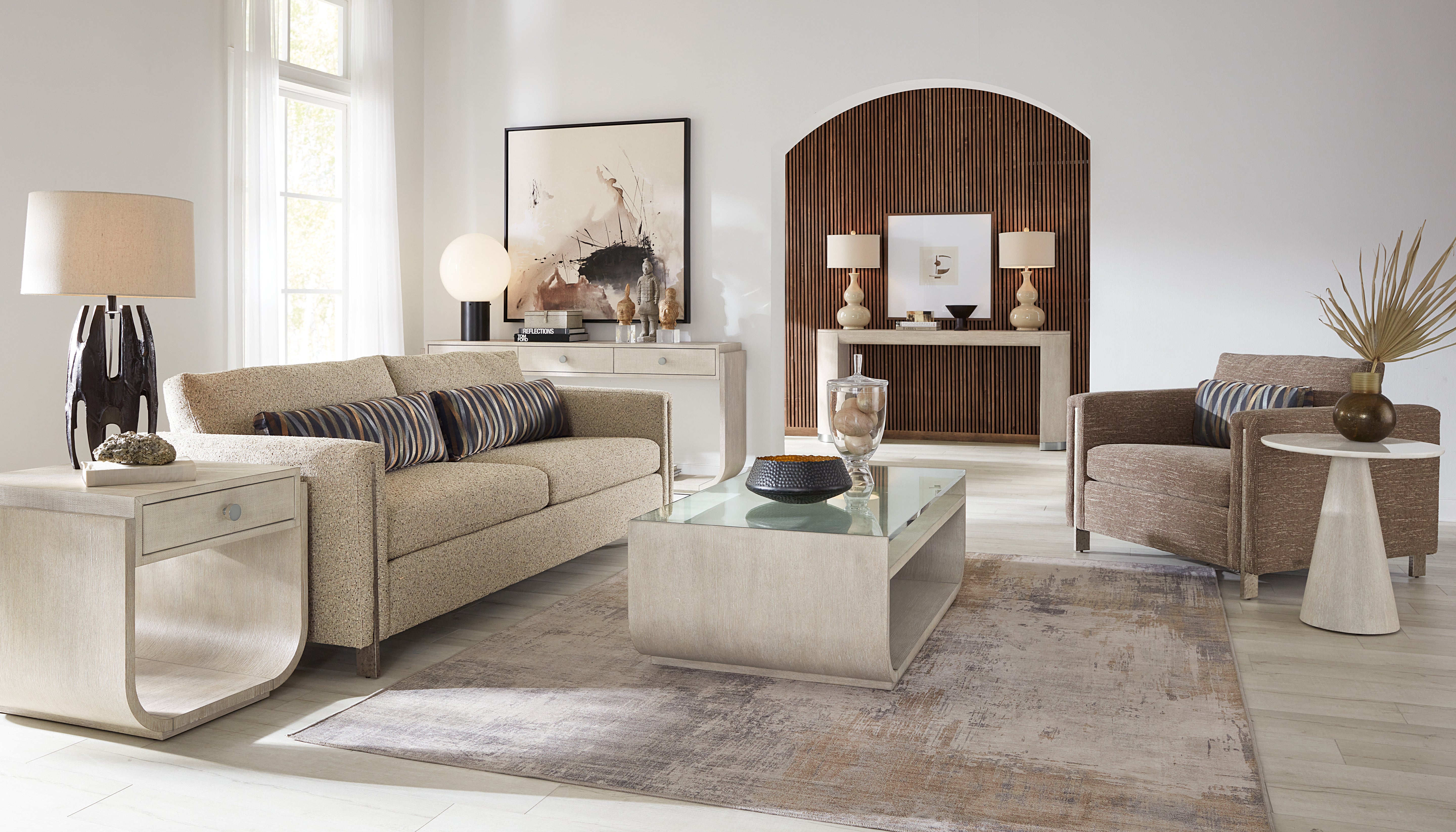 Hooker Furniture Modern Mood Rectangle Cocktail Table in Light Brown