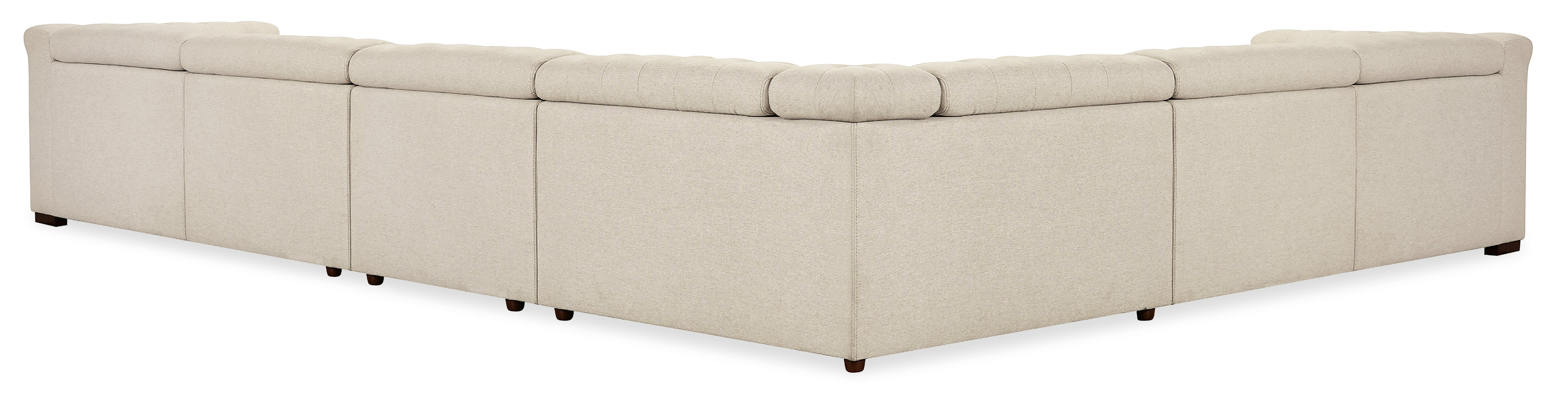 Hooker Furniture Savion Deux 6 Seat Sectional with Four Power Recliners and Seven Power Headrests in Beige
