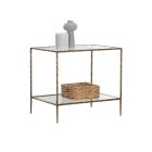 Sunpan Emine Nightstand in Antique Brass