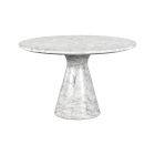 Sunpan Outdoor Shelburne Dining Table 47" in Marble Look - White
