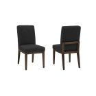 Artisan & Post Crafted Cherry Uph Side Chair BLack Fabric 
