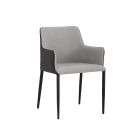 Sunpan Renee Dining Armchair in Armour Grey / Dark Slate
