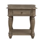 Liberty Furniture Magnolia Manor End Table in Weathered Bisque