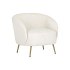 Sunpan Clea Lounge Chair in Altro White