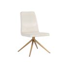 Sunpan Hilda Swivel Dining Chair in Vienna Cream