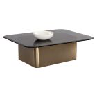 Sunpan Amadeus Coffee Table in Antique Brass