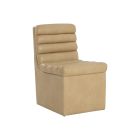 Sunpan Norm Wheeled Dining Chair in Copley Latte
