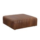 Sunpan Lewin Ottoman (Square) in Lucia Tobacco Leather