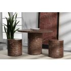 Sunpan Outdoor Riva Stool in Marble Look - Mocha