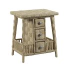 American Drew Litchfield Carolina Accent Table in Natural Cane Weave