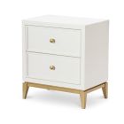 Legacy Classic Chelsea By Rr Night Stand in White with Gold Accents