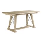 American Drew Vista Clayton Counter Height Trestle Table in Oyster