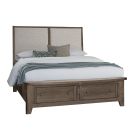 Vaughan Bassett Woodbridge Upholstered Bed with Storage (Grey) 