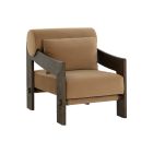 Sunpan Reizo Lounge Chair in Distressed Brown - Kona Camel