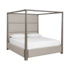 Sunpan Danette Canopy Bed King in Zenith Taupe Grey