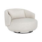 Sunpan Walsh Swivel Lounge Chair in Effie Linen